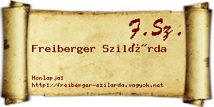 Freiberger Szilárda névjegykártya